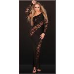 שמלה שחורה עם תחרה 